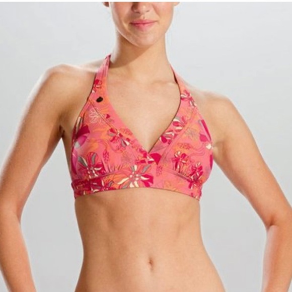 Lole Other - LOLE Bubble Gum Peony Oahu Halter Bikini Swim Top. Women’s size small